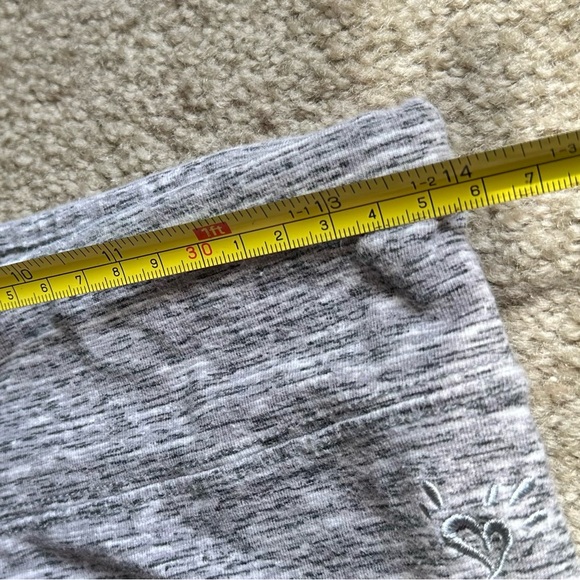 Justice Gray Girls Juniors Cropped Leggings Size 18 Sweatpants Soft Capri - Picture 5 of 10